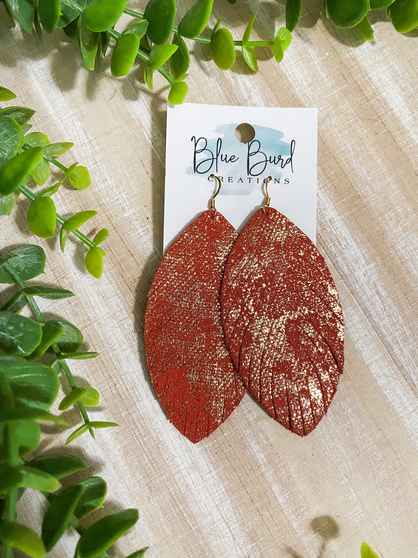 Gold Shimmer on Salmon Feather