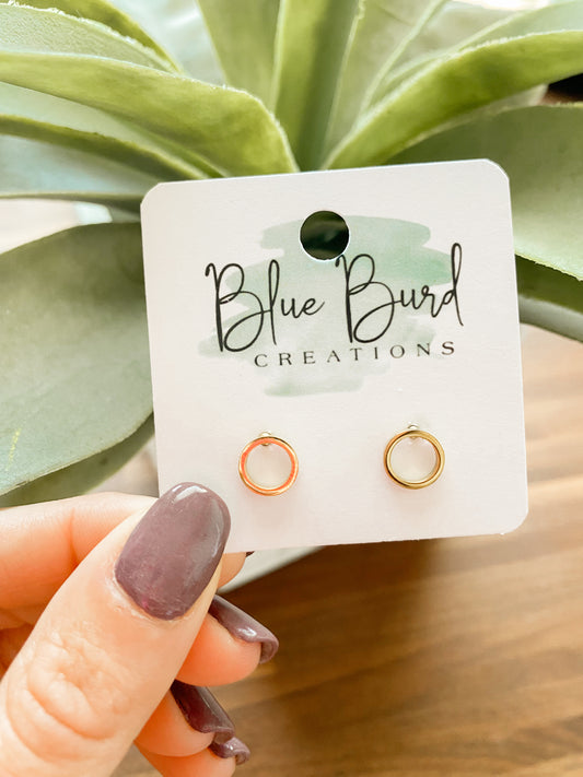 Gold Circle Studs
