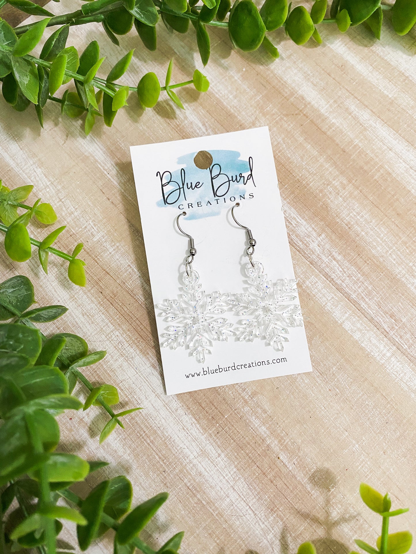 Glitter Snowflake Drops