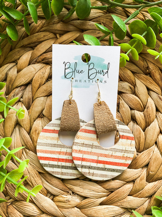 Sunset Stripes Cork Hoops