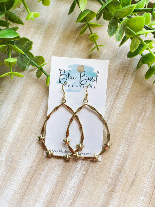 Star Gold Hoops