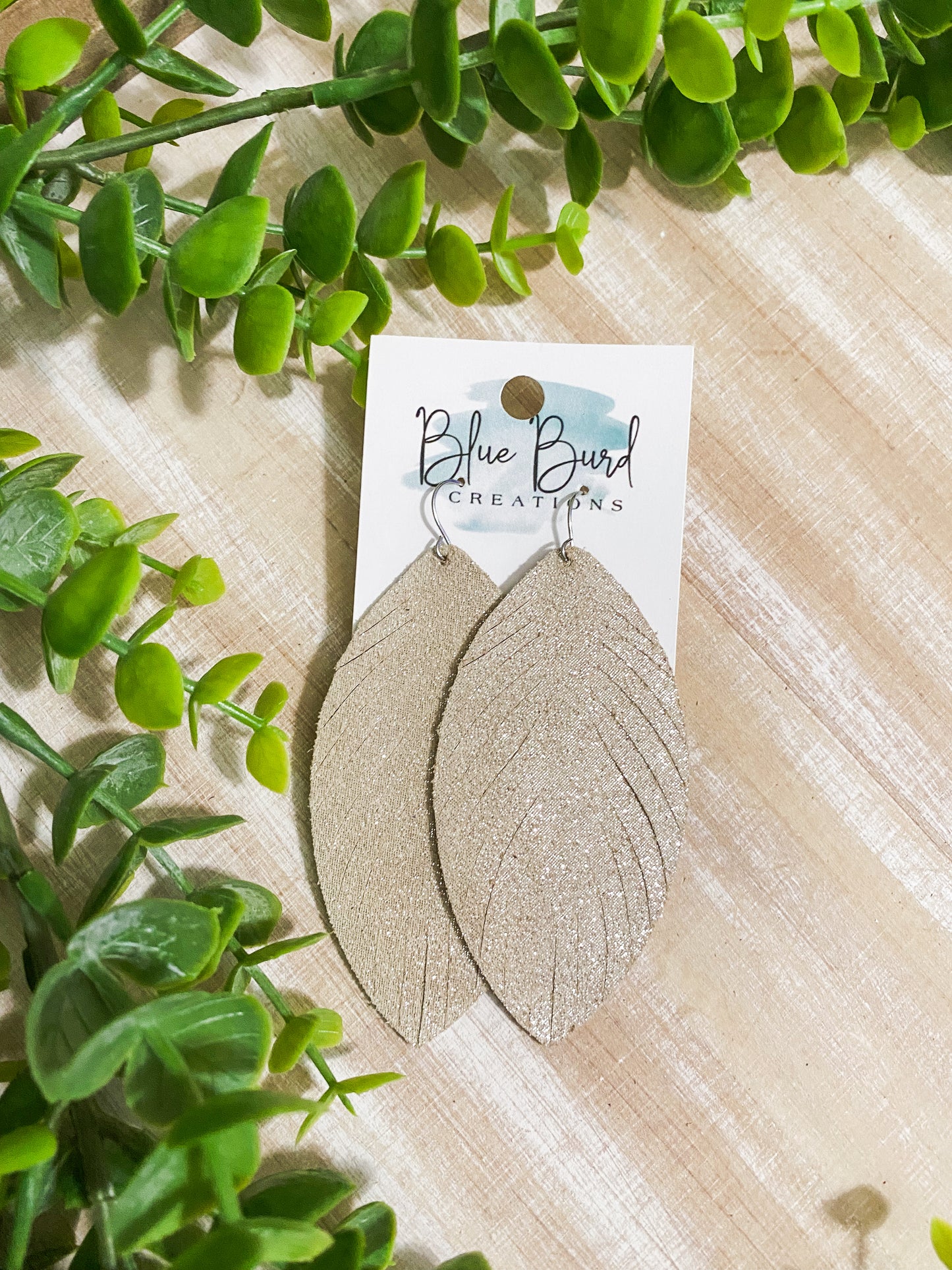 Champagne Shimmer Feather