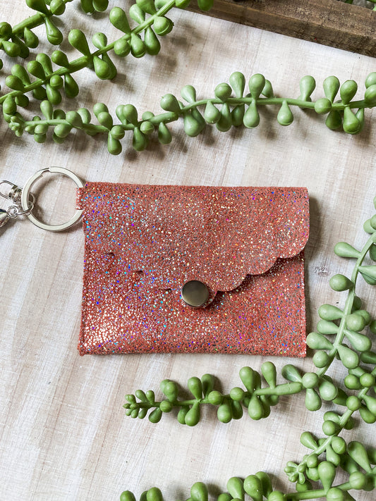 Coral Iridescent Sparkles