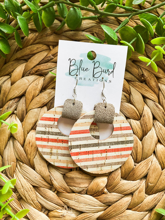 Sunset Stripes Cork Hoops