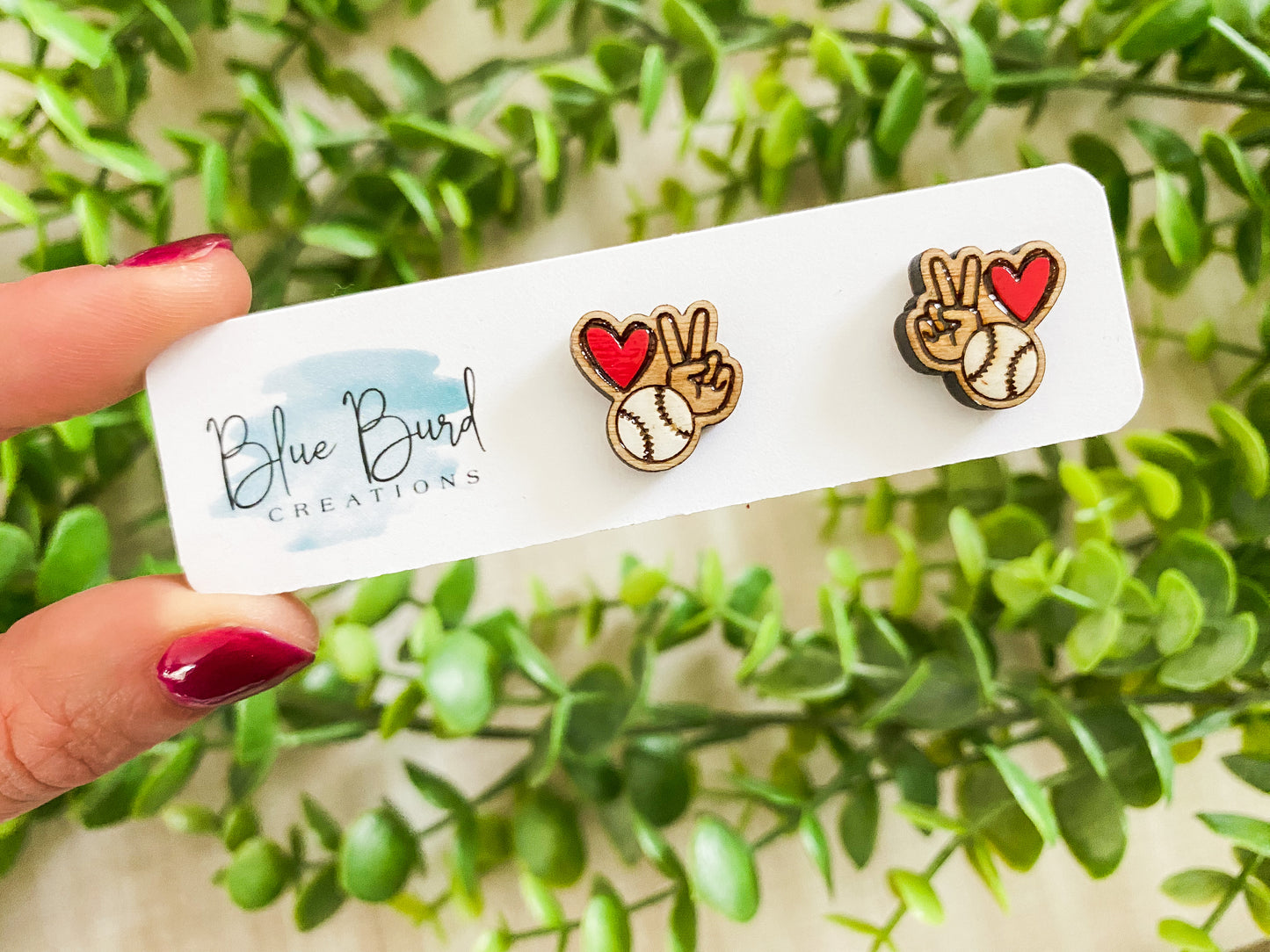 Peace Love Sports Studs