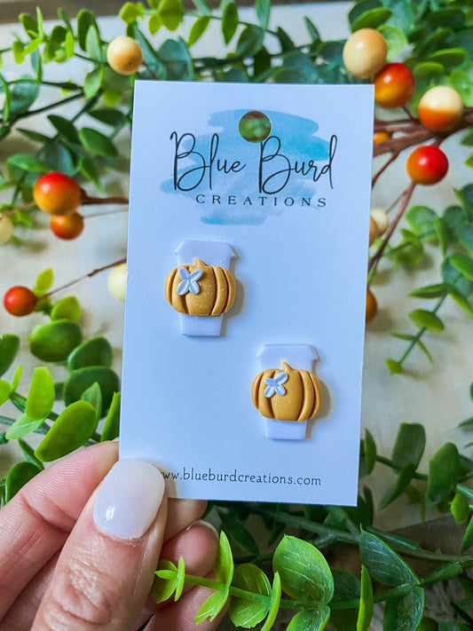 Pumpkin Spice Latte Studs