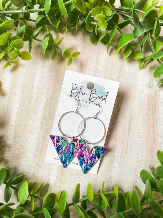 Purple Feathered Dropped Arrows