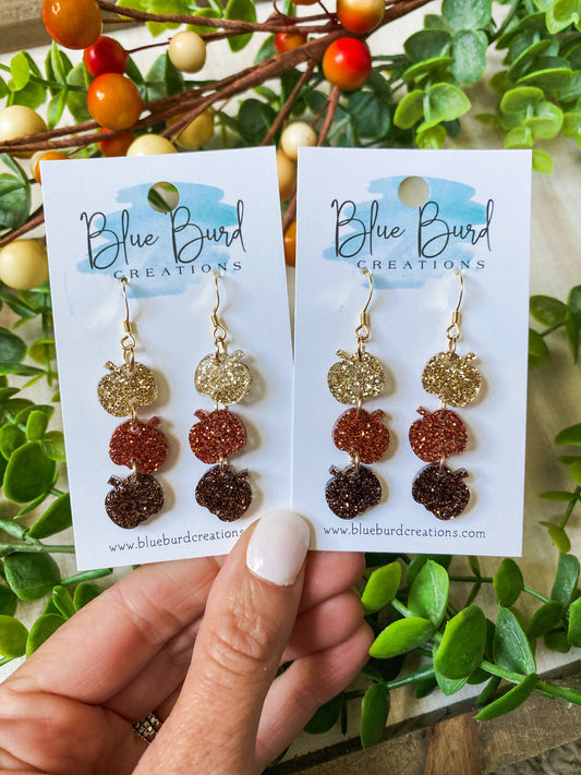 Glitter Pumpkin Stack