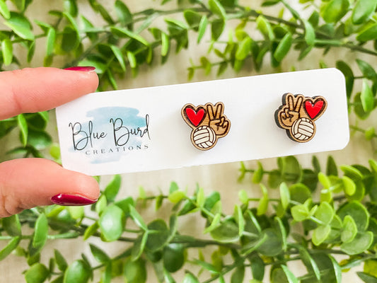 Peace Love Sports Studs