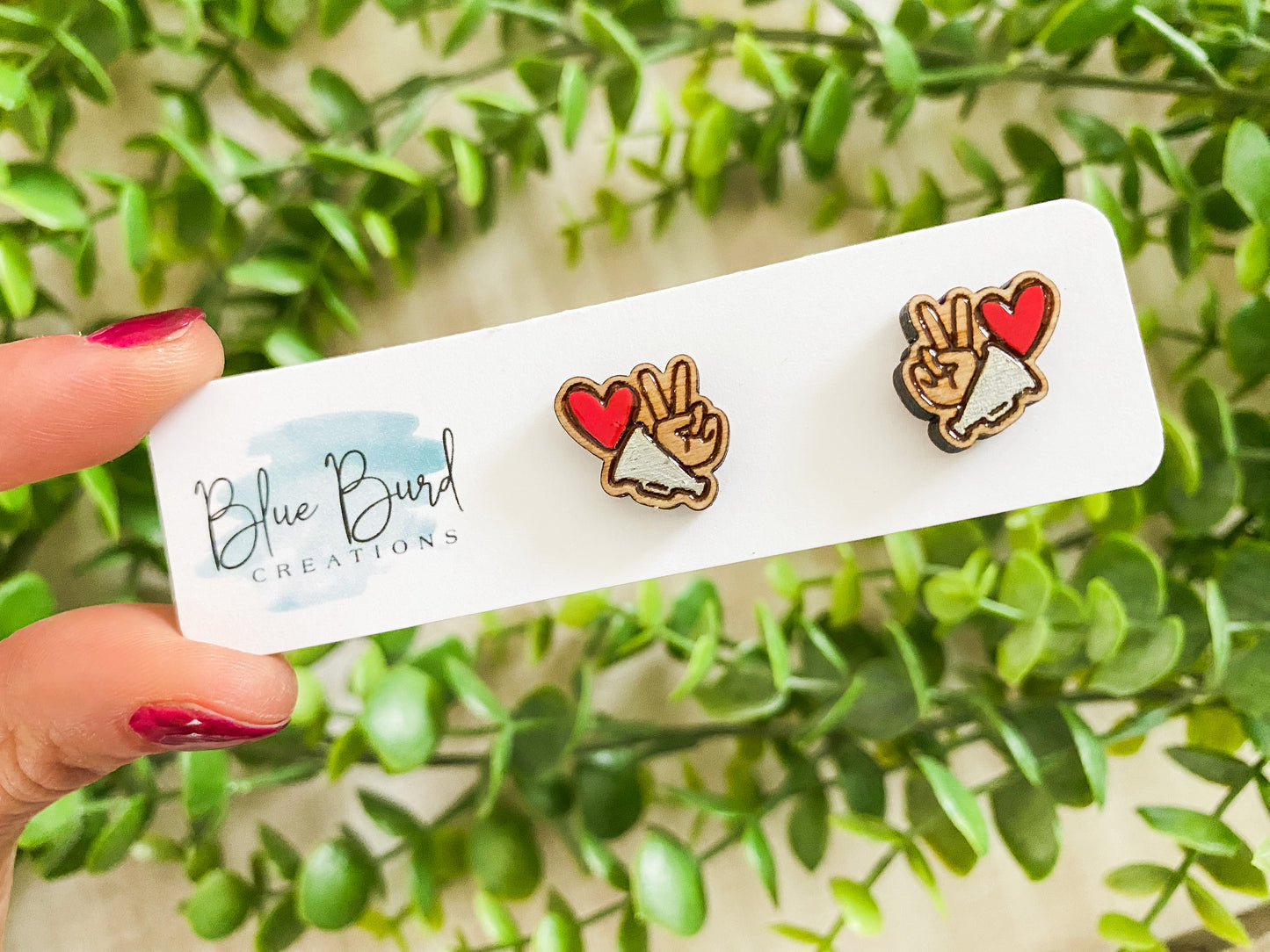 Peace Love Sports Studs