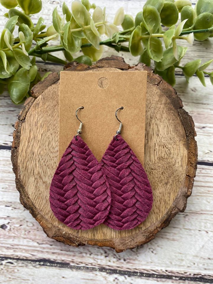 Burgundy Fishtail Teardrops