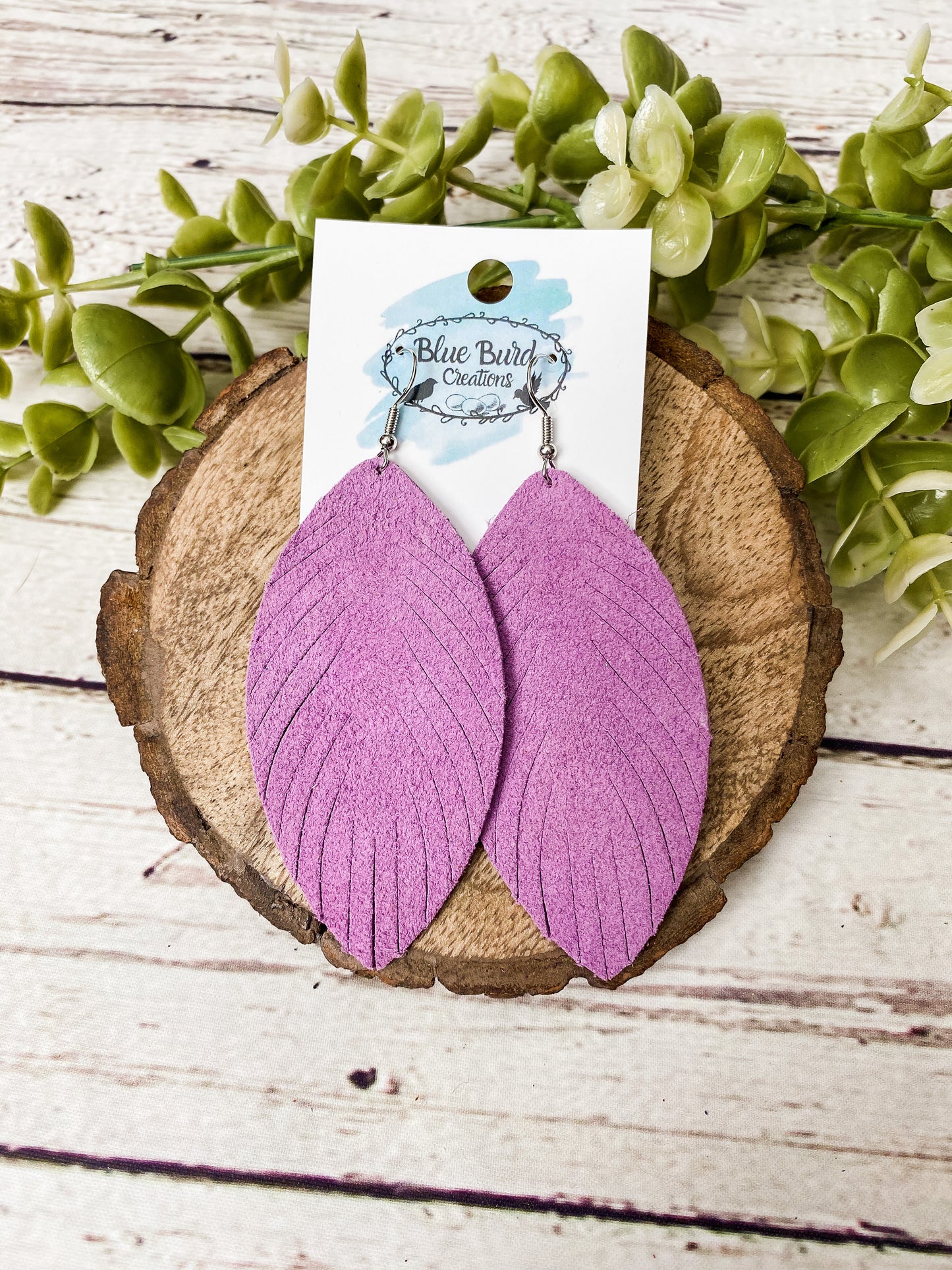 Lilac Suede Feather