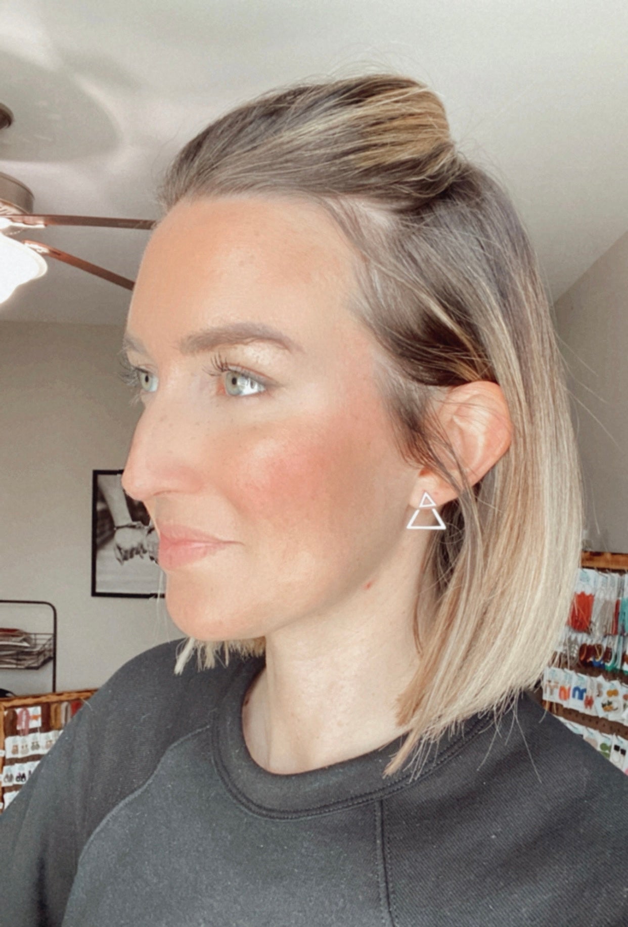 Triangle Ear Jacket Studs