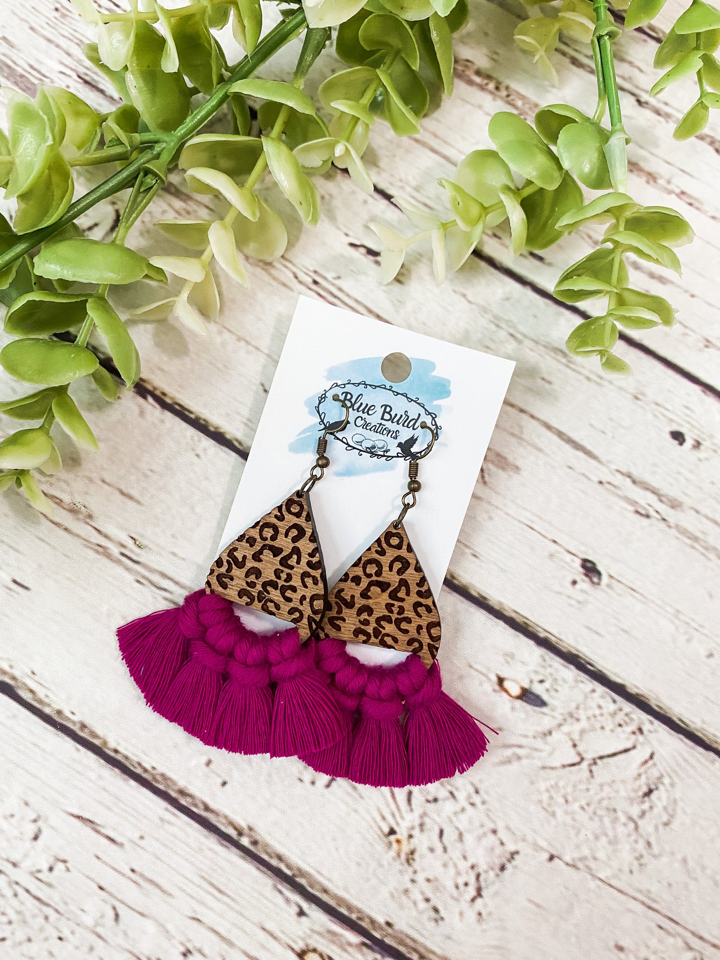 Orchid Macrame Earrings