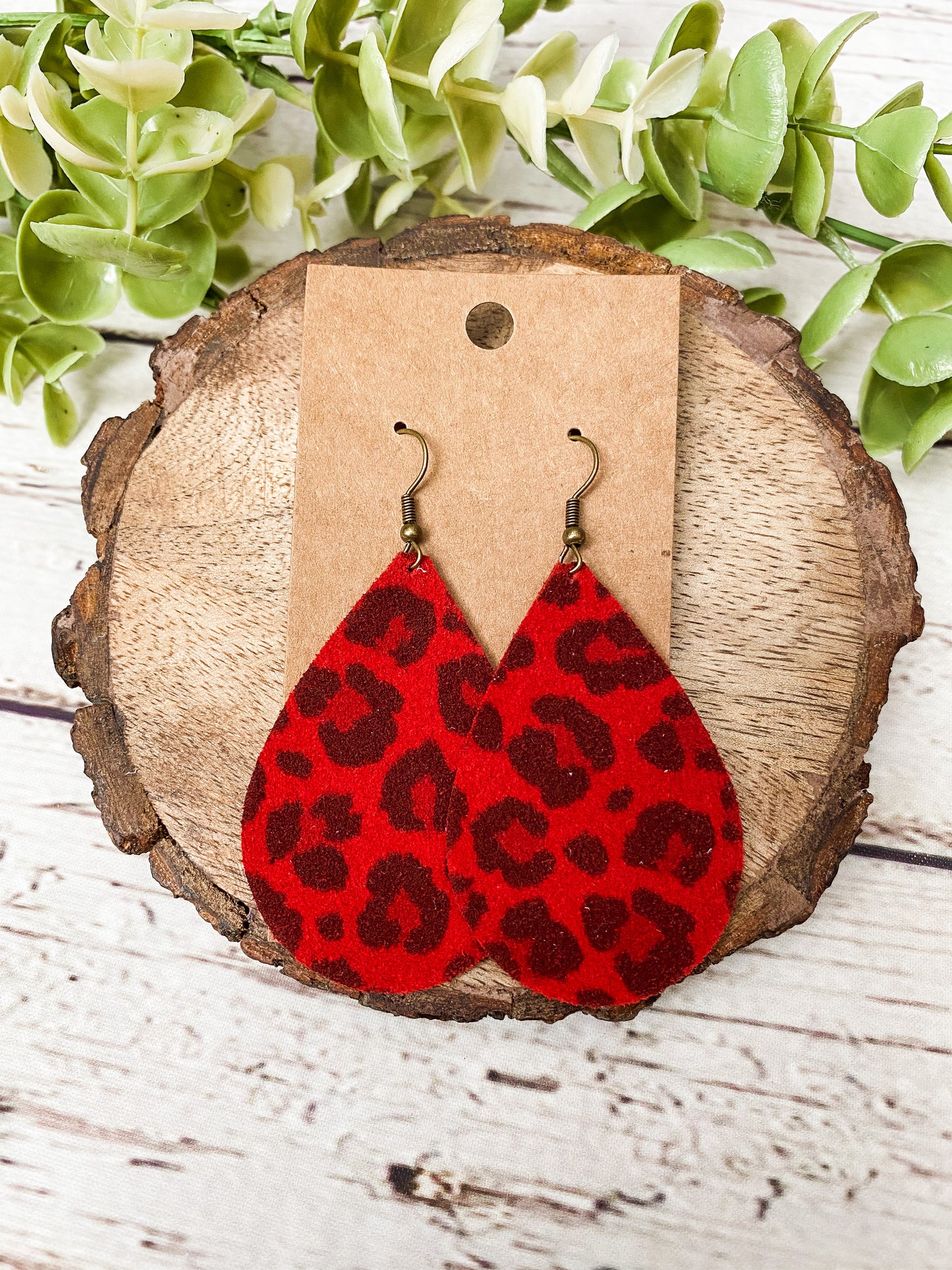 Red Leopard Teardrops