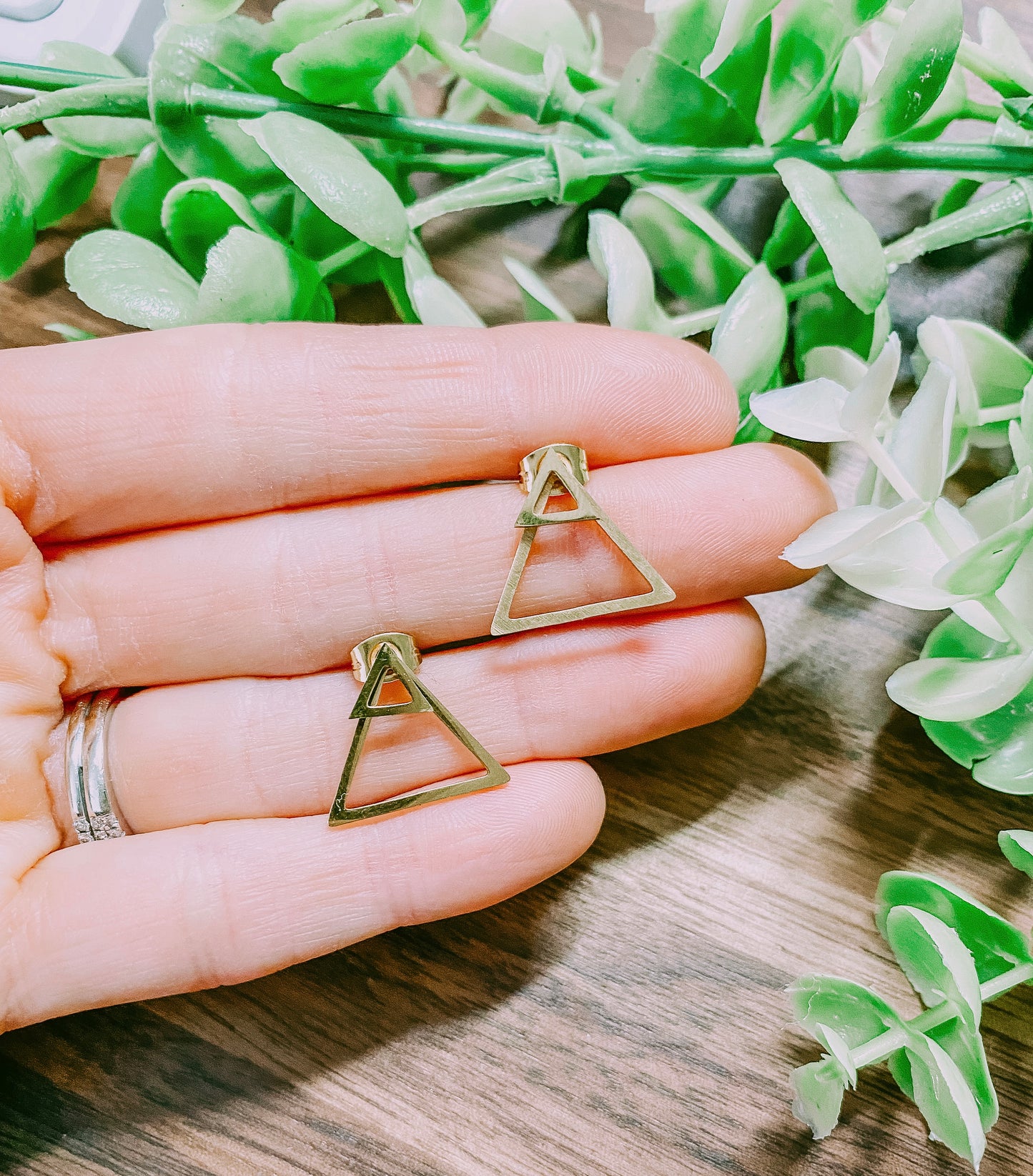 Triangle Ear Jacket Studs