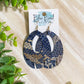 Snakeskin on Navy Oval Fringe