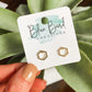 Gold Hexagon Studs
