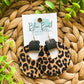 Flocked Cheetah Cork Hoops