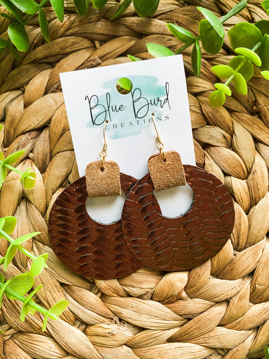 Bronze Weave Hoops