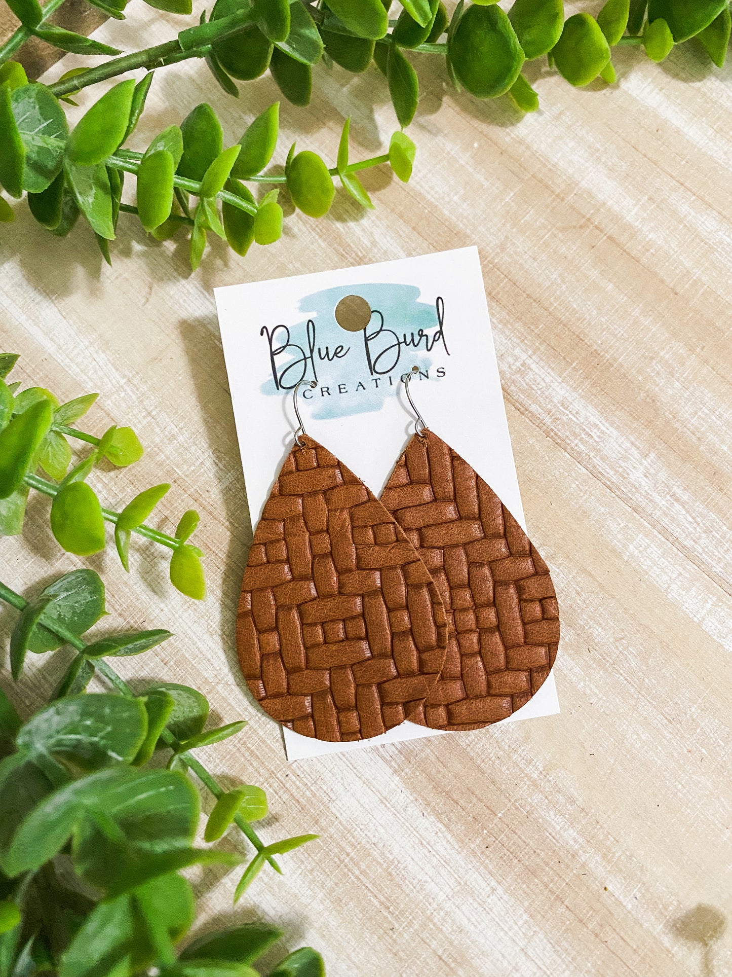 Brown Weave Teardrops