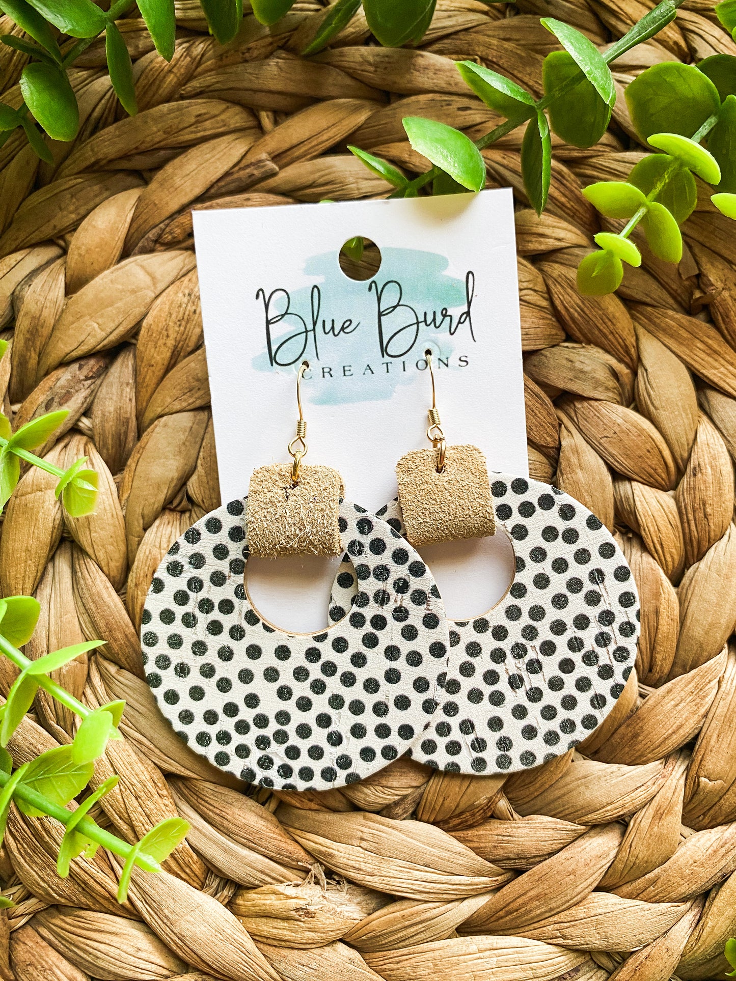 Mini Dotted Cork Hoops