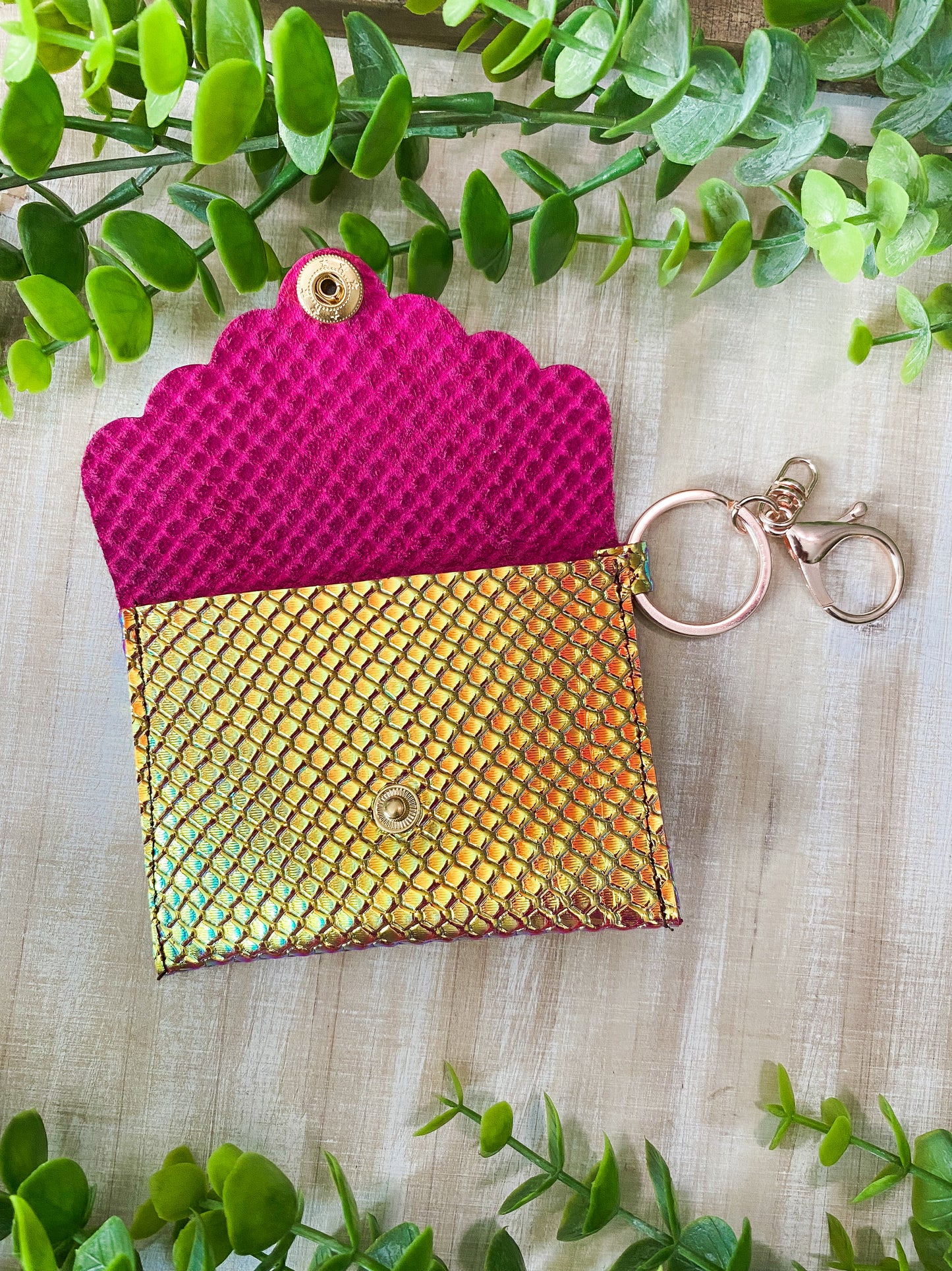 Yellow & Pink Iridescent Scales