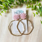 Pink Flower Hoops