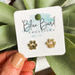 Paw Print Studs