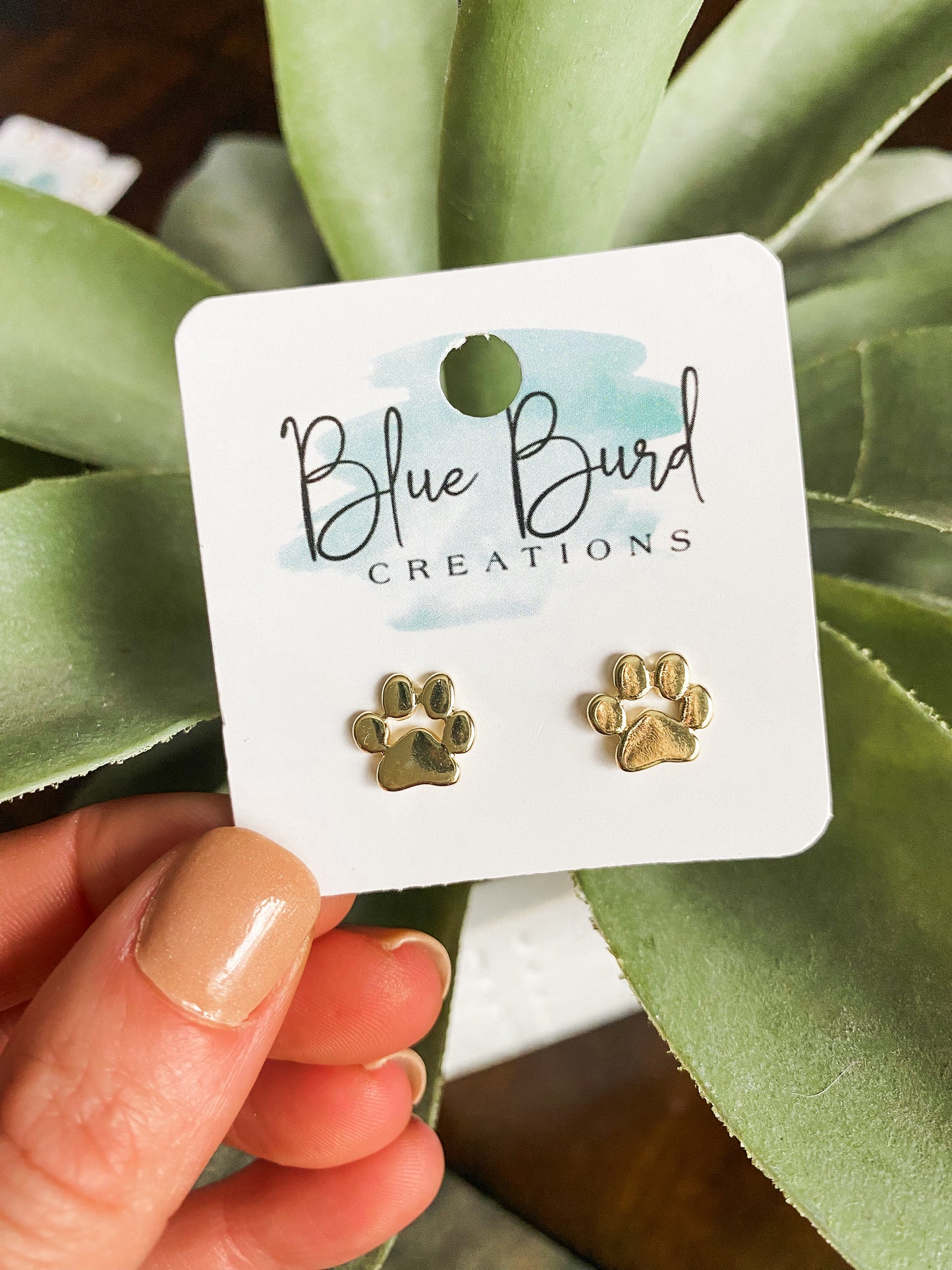 Paw Print Studs