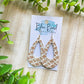 Distressed Weave Open Teardrops