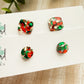 Christmas confetti studs