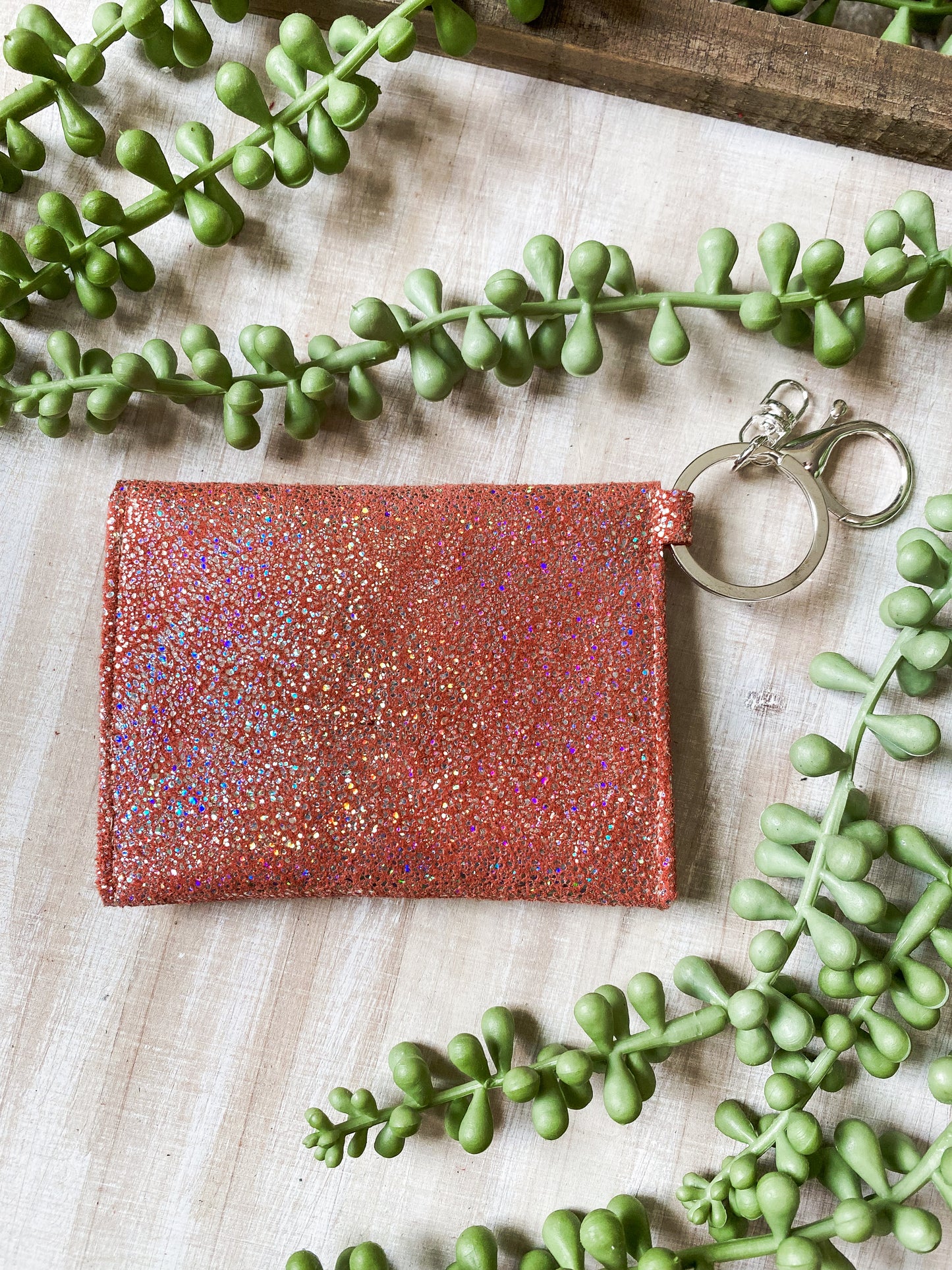 Coral Iridescent Sparkles