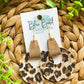 Leopard Leather Hoops