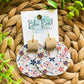 Pink & Navy Floral Hoops