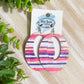Girly Striped Oval