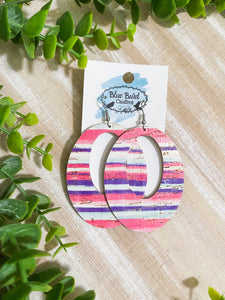 Girly Striped Oval