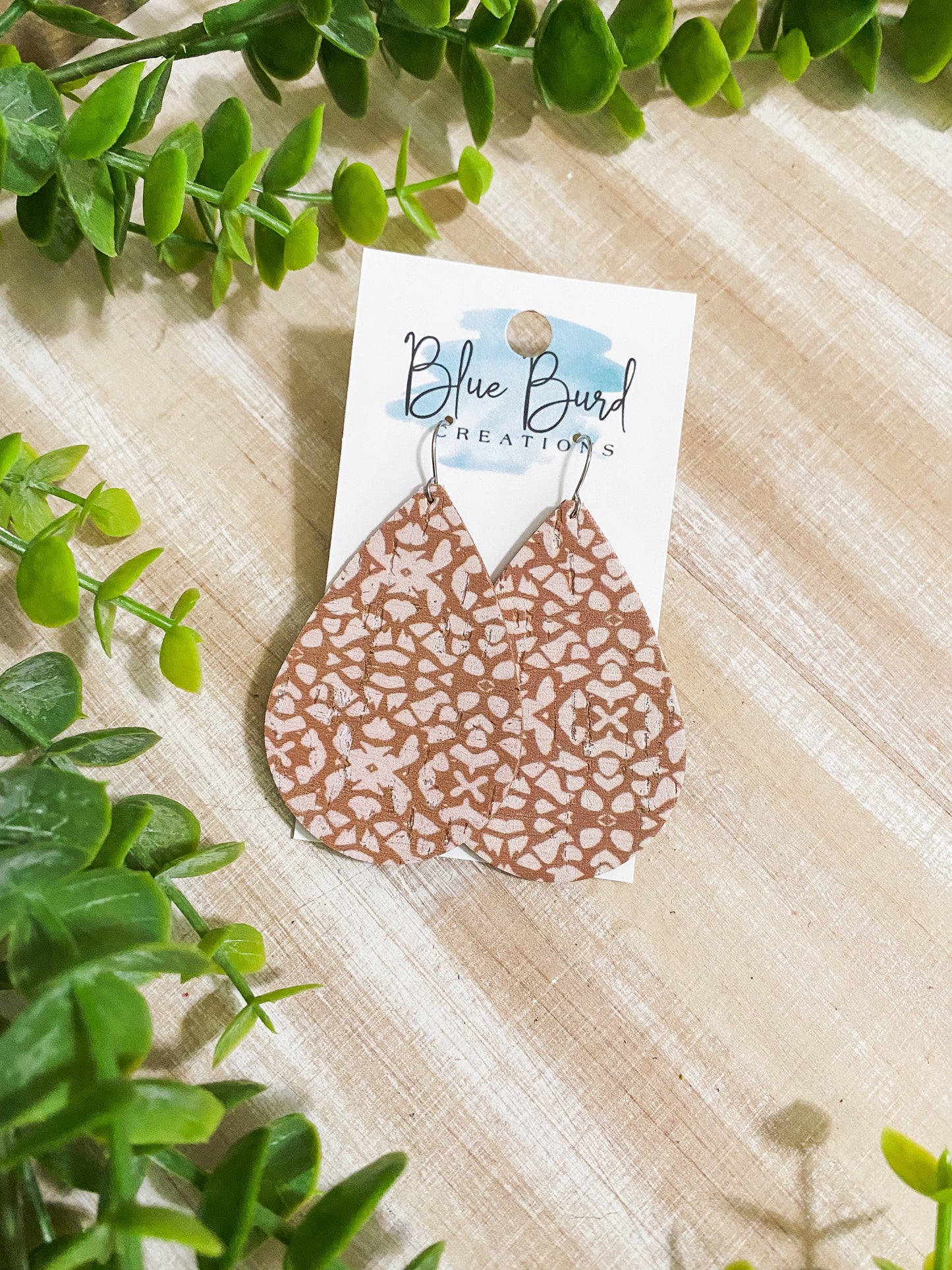 Tan Pattern Teardrops