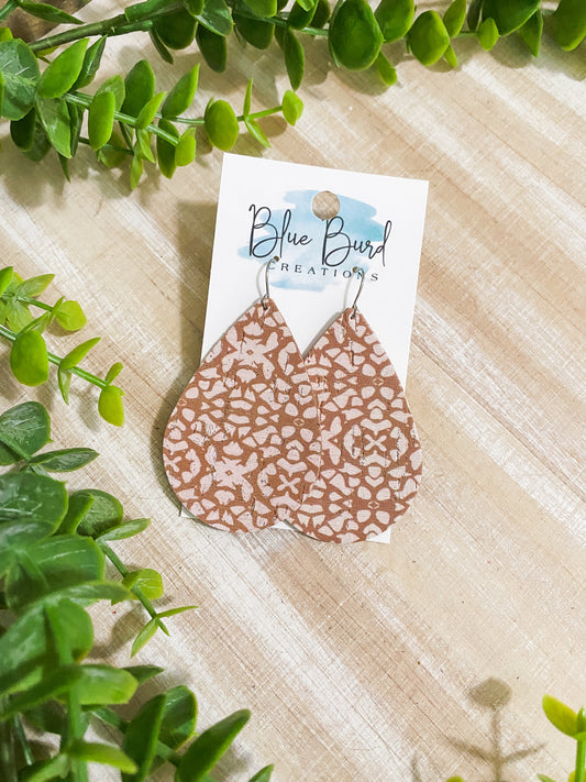 Tan Pattern Teardrops