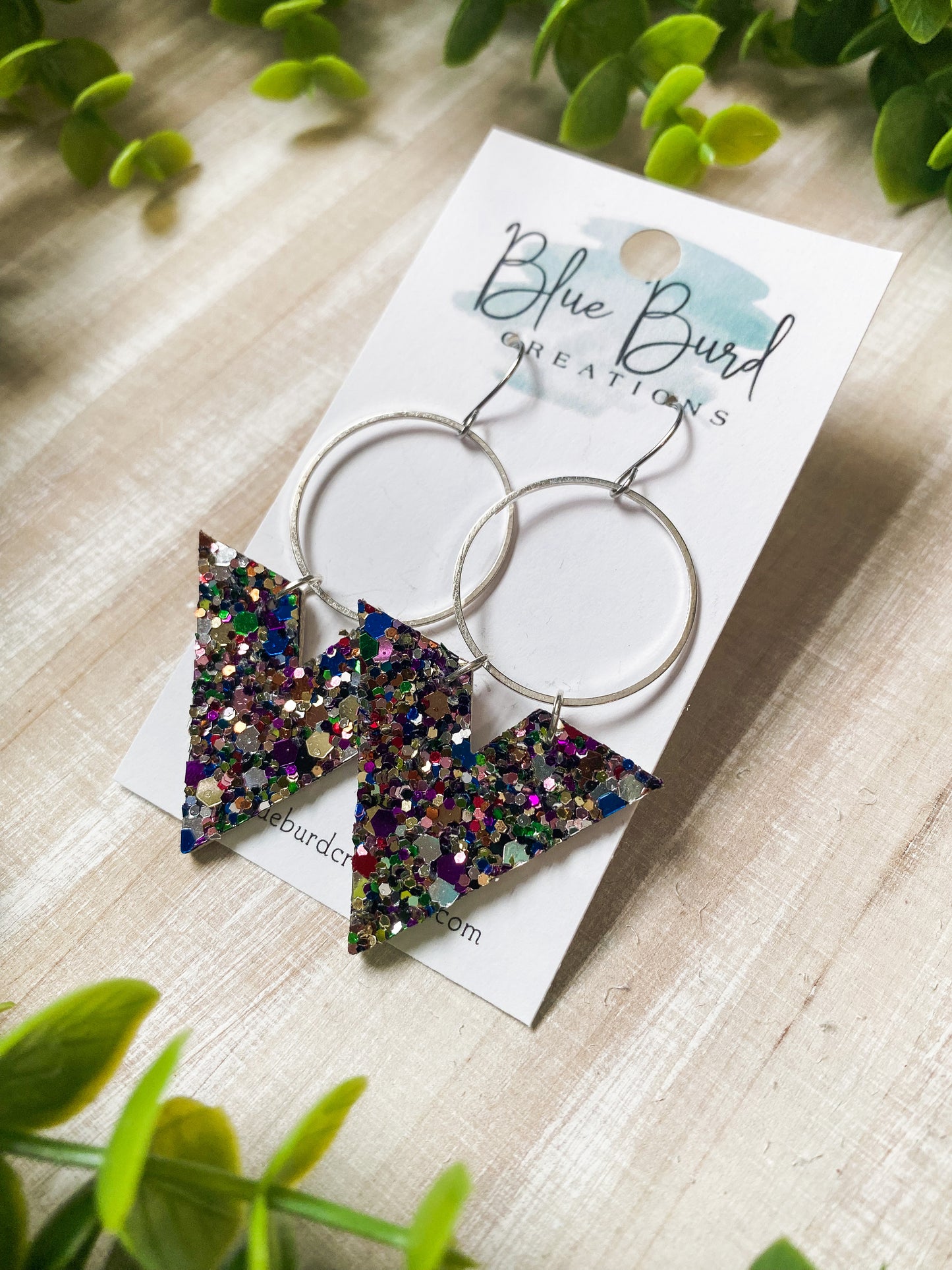 Jewel Tone Glitter Dropped Arrows