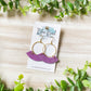 Lavender Suede Hoop Bars