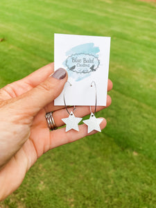 Glitter Star Hoops