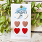 Set of 3 Clay Hearts