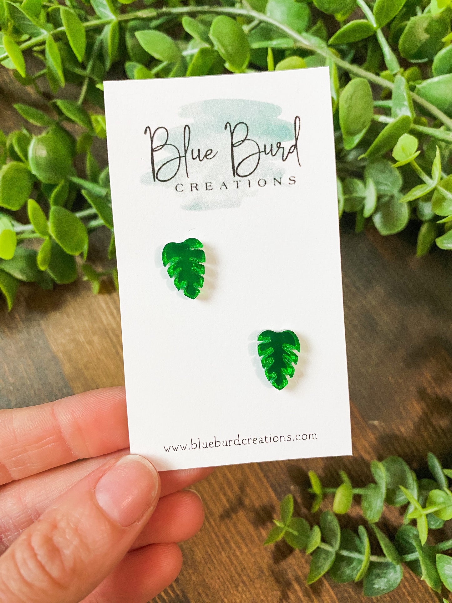 Monstera Studs
