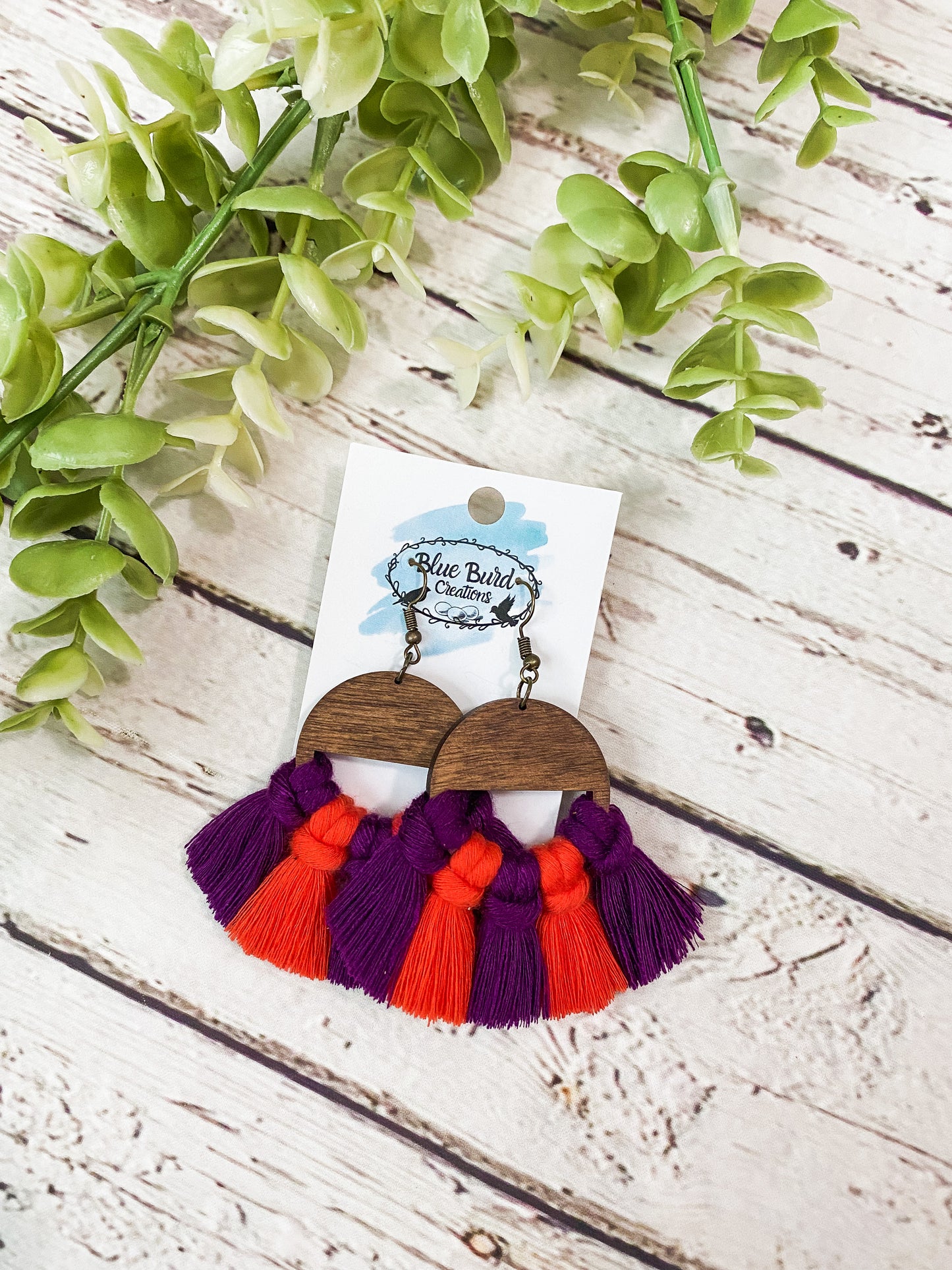 Tiger Macrame Earrings