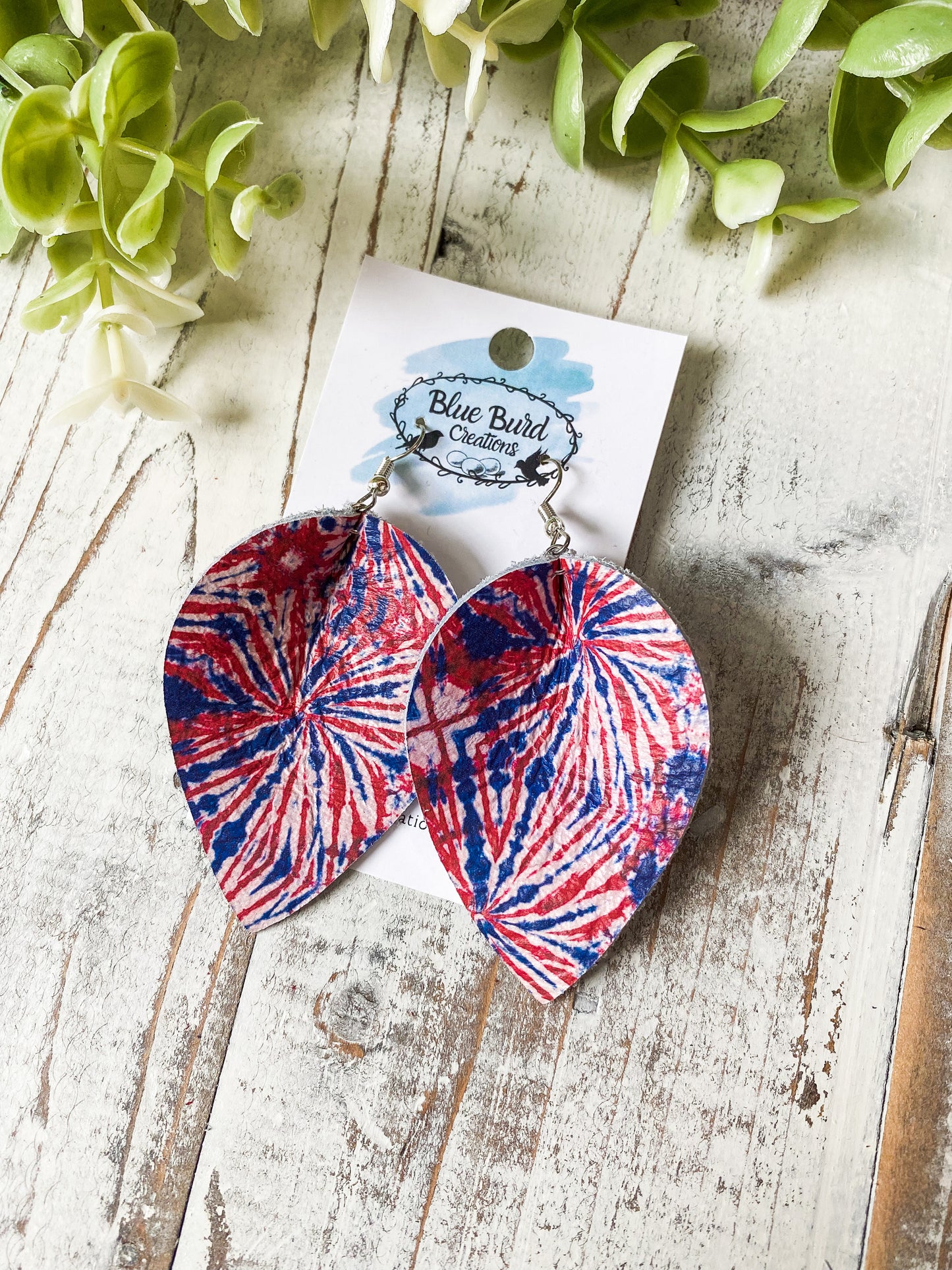 Patriotic Tie Dye Pinched Petal