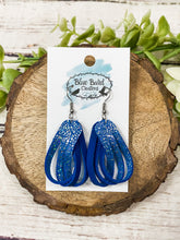 Load image into Gallery viewer, Sparkle Royal Blue Twisted Loops
