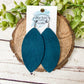 Dark Teal Suede Feather