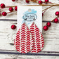 Red Chevron Cork Teardrops