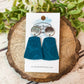 Embossed Teal Suede Mini Bellas